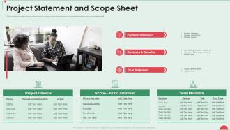 Project statement and scope sheet project in controlled environment