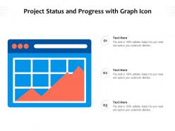 Project status and progress with graph icon