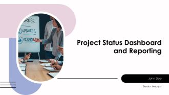 Project Status Dashboard And Reporting PPT Template AT