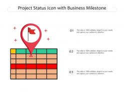 Project status icon with business milestone