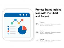 Project status insight icon with pie chart and report