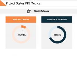 Project status kpi metrics ppt powerpoint presentation file slideshow
