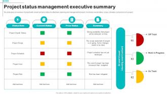 Project Status Management Executive Summary