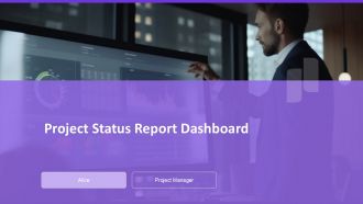 Project Status Report Dashboard PPT Mockup AT