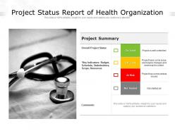 Project status report of health organization
