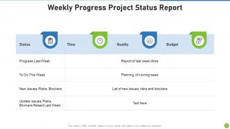 Project Status Report Powerpoint Ppt Template Bundles