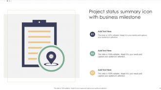 Project Status Summary Icon With Business Milestone