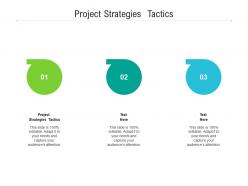 Project strategies tactics ppt powerpoint presentation icon slideshow cpb