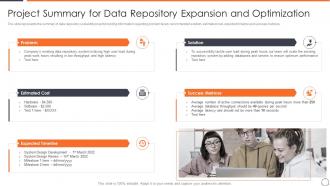 Project Summary For Data Repository Horizontal Scaling Approach Data Management System