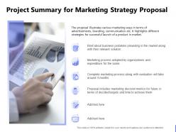 Project summary for marketing strategy proposal ppt powerpoint presentation file
