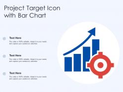 Project target icon with bar chart