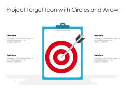 Project target icon with circles and arrow