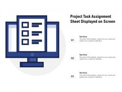 Project Task Assignment Sheet Displayed On Screen
