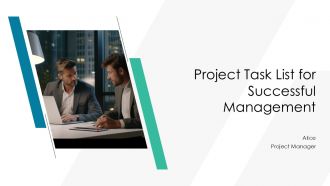 Project Task List For Successful Management PPT Example AT