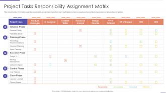 Project Tasks Responsibility Assignment Matrix Project Planning Playbook