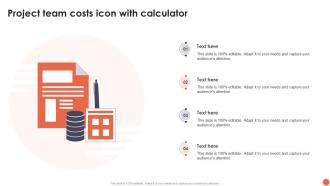 Project Team Costs Icon With Calculator