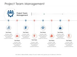 Project team management project strategy process scope and schedule ppt deck