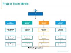 Project team matrix functional resource management ppt powerpoint presentation summary structure