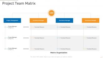 Project team matrix production management ppt powerpoint infographics outfit