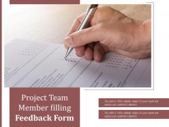 Project team member filling feedback form