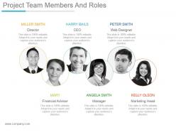 Project team members and roles ppt example professional