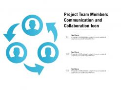Project team members communication and collaboration icon