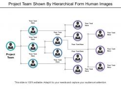 Project team shown by hierarchical form human images