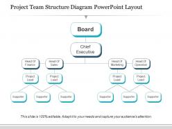 Project team structure diagram powerpoint layout