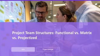 Project Team Structures Functional Vs Matrix Vs Projectized PPT Demonstration AT
