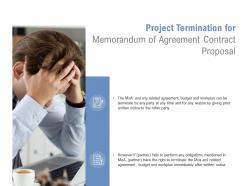 Project termination for memorandum of agreement contract proposal ppt styles
