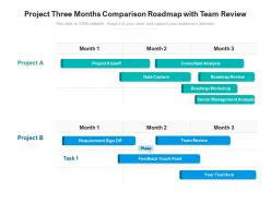 Project Three Months Comparison Roadmap With Team Review