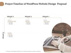 Project timeline of wordpress website design proposal ppt designs