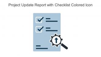 Project Update Report With Checklist Colored Icon In Powerpoint Pptx Png And Editable Eps Format