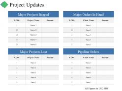 Project updates ppt summary guidelines