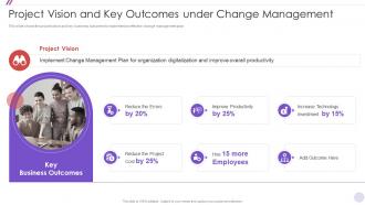 Project Vision And Key PMO Change Management Strategy Initiative