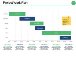 Project work plan ppt infographics vector