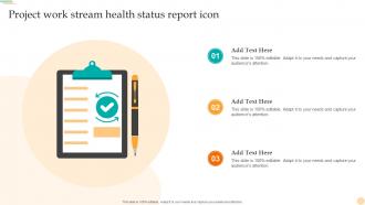 Project Work Stream Health Status Report Icon