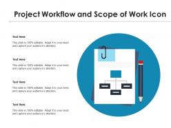 Project workflow and scope of work icon