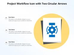 Project workflow icon with two circular arrows