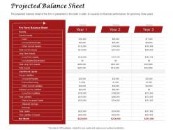 Projected Balance Sheet Assets Ppt Powerpoint Presentation Visual Aids Professional