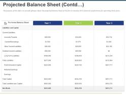 Projected balance sheet contd ppt powerpoint presentation microsoft