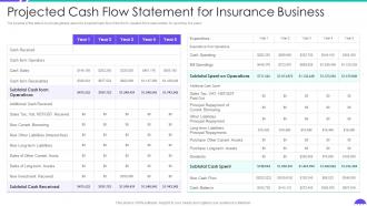 Projected Cash Flow Statement For Insurance Business Building Insurance Agency Business Plan