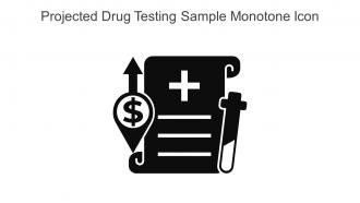 Projected Drug Testing Sample Monotone Icon In Powerpoint Pptx Png And Editable Eps Format