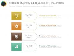 Projected quarterly sales sample ppt presentation