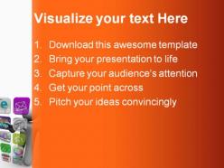 Projected touch screen technology powerpoint backgrounds and templates 0111