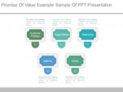 Promise of value example sample of ppt presentation