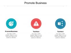 Promote business ppt powerpoint presentation inspiration graphics template cpb