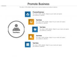 Promote business ppt powerpoint presentation professional example cpb