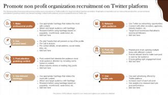 Promote Non Profit Organization Recruitment On Twitter Non Profit Recruitment Strategy SS