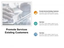 Promote services existing customers ppt powerpoint presentation visual aids cpb